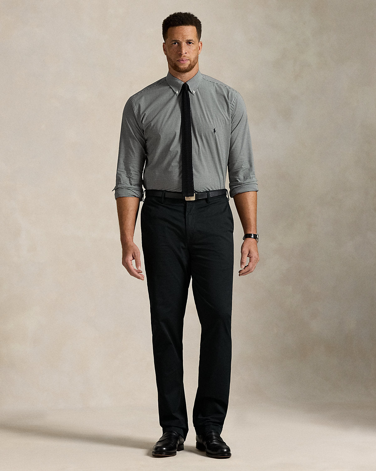 Gingham Stretch Poplin Shirt