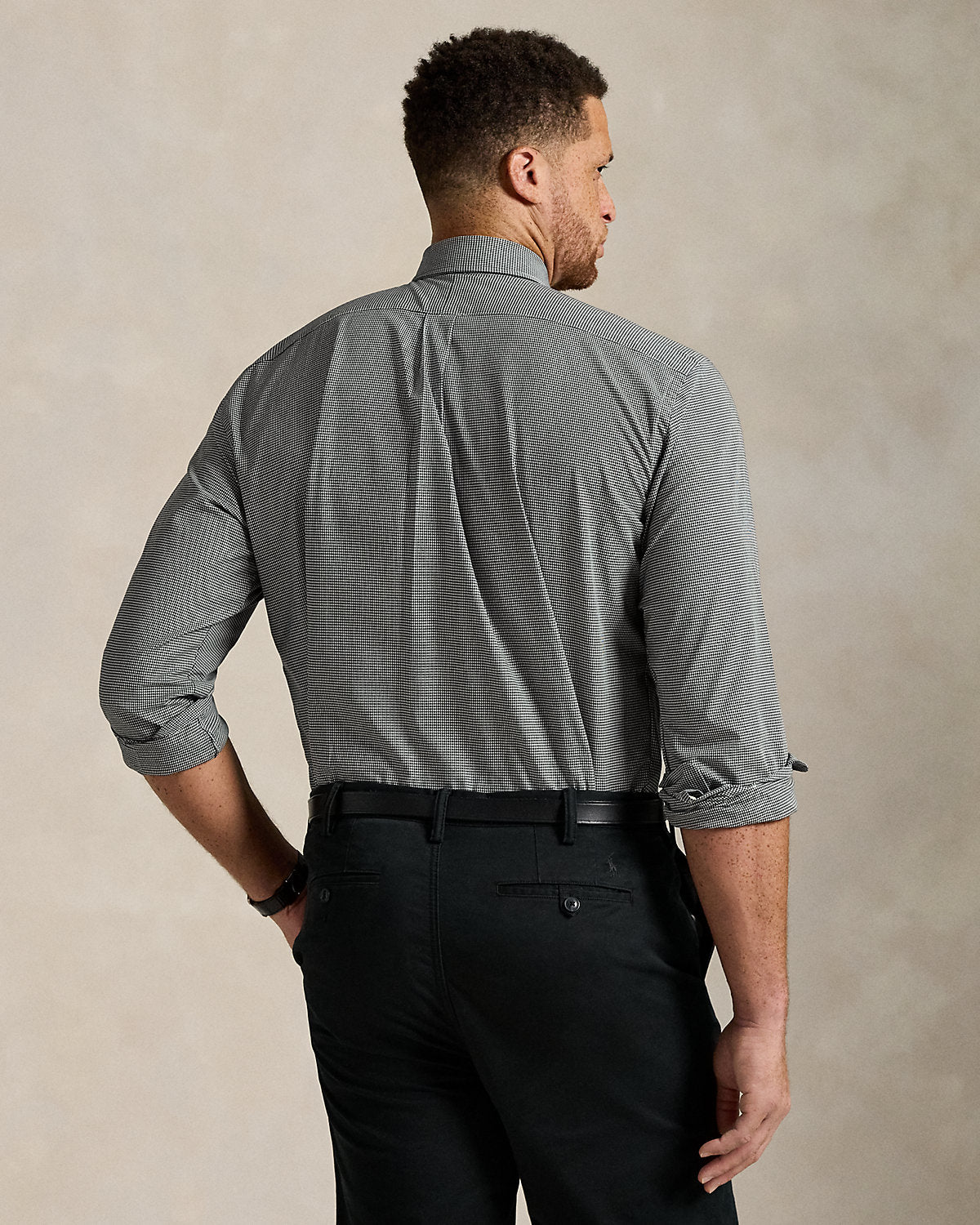 Gingham Stretch Poplin Shirt