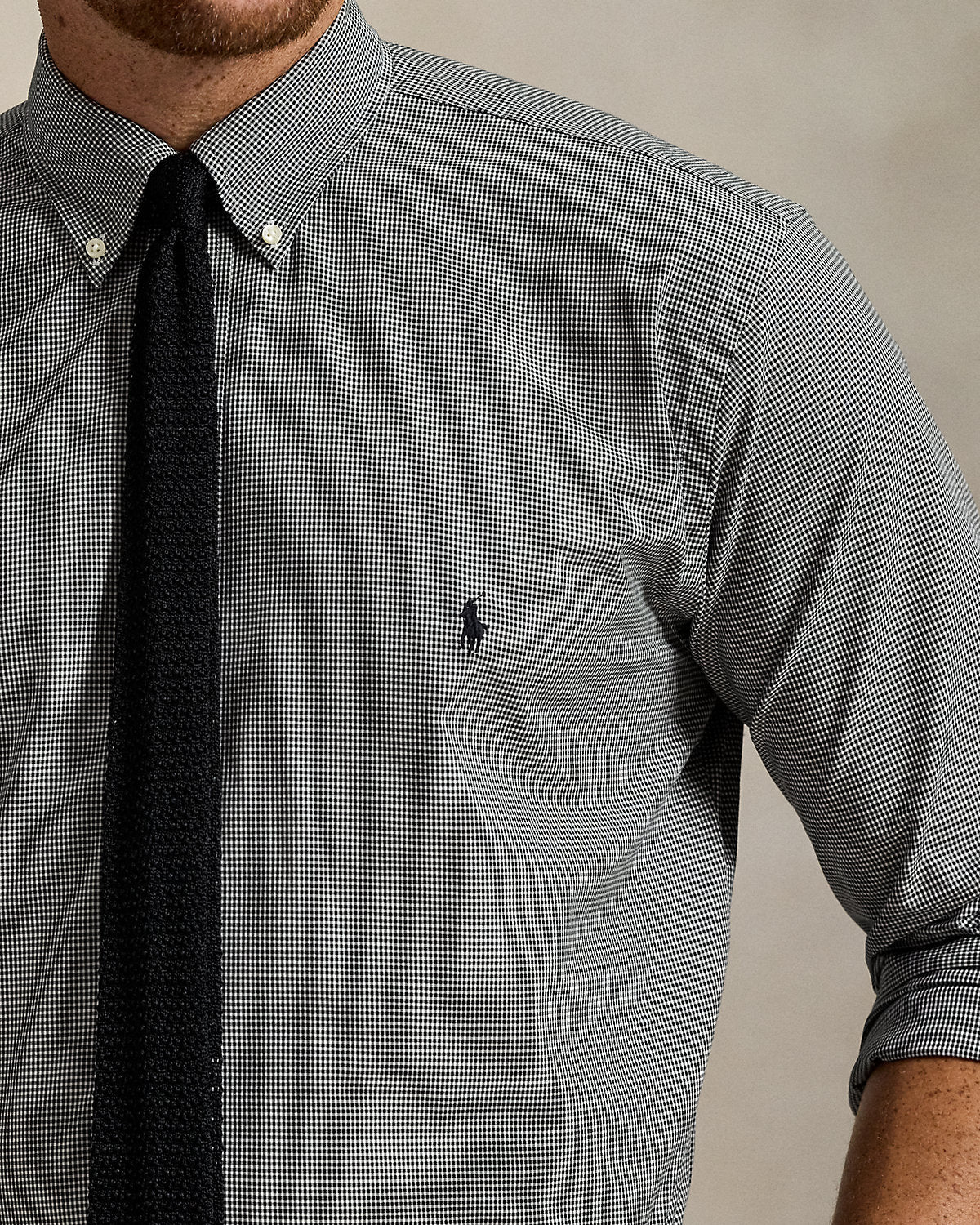 Gingham Stretch Poplin Shirt