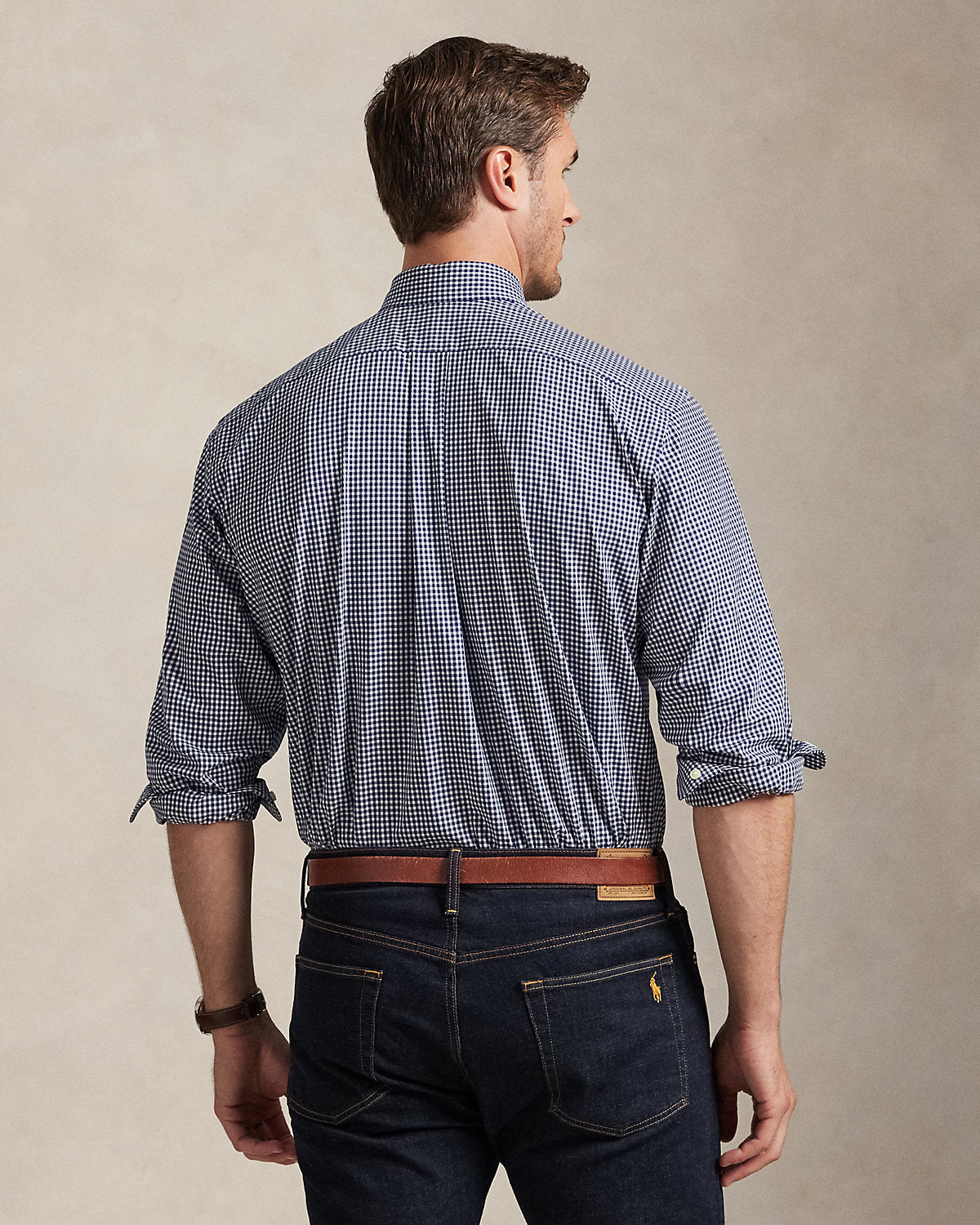Gingham Stretch Poplin Shirt