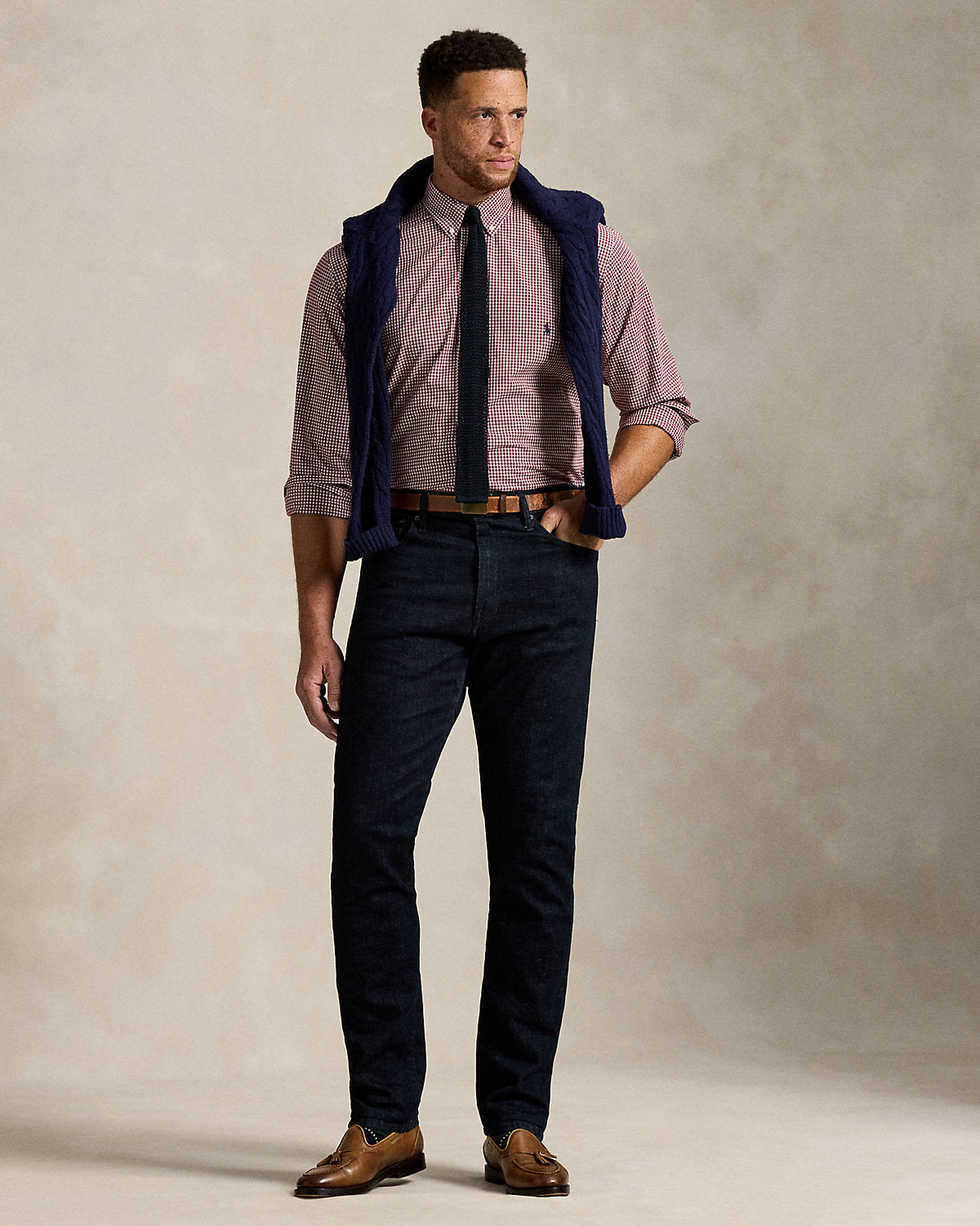Gingham Stretch Poplin Shirt