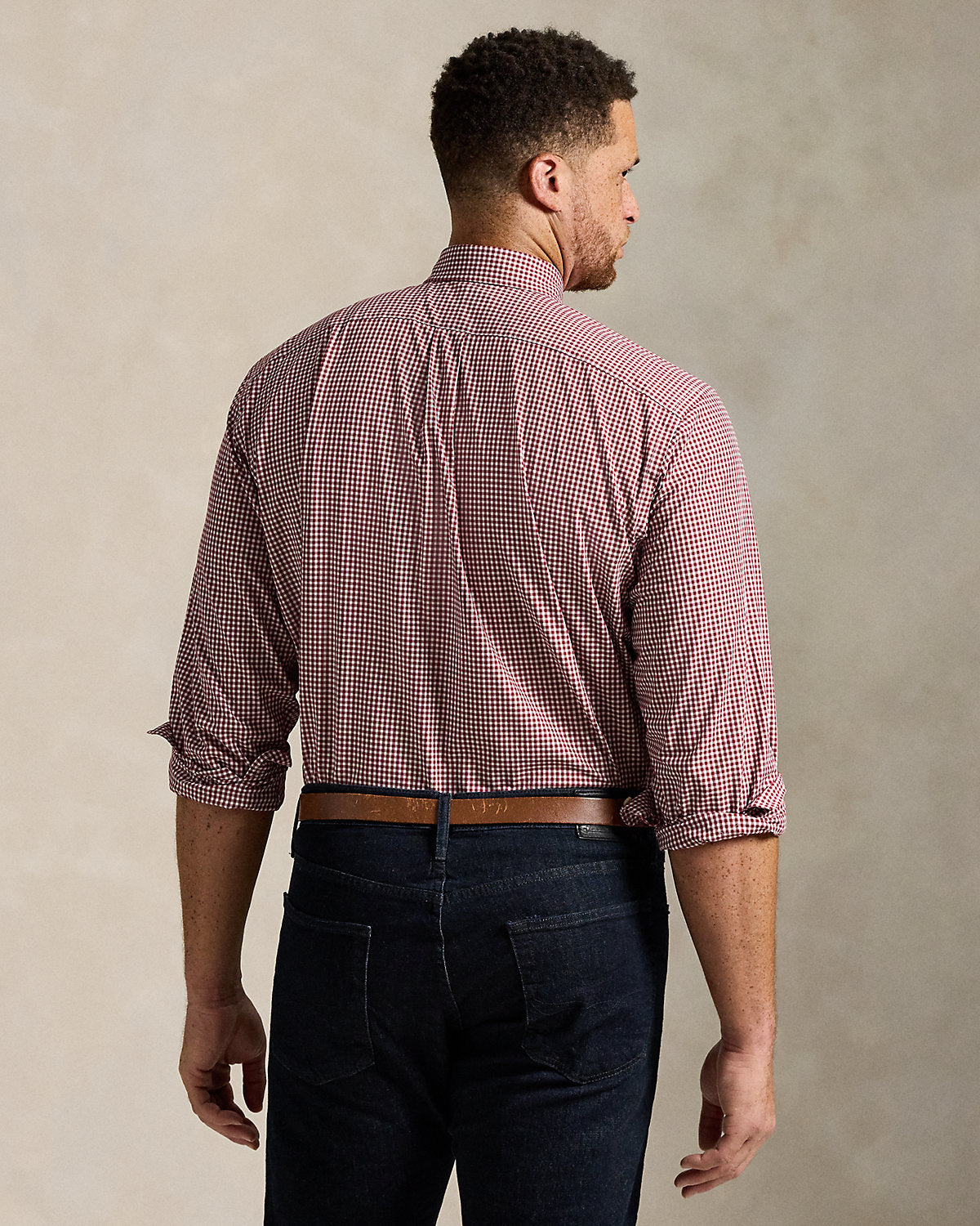 Gingham Stretch Poplin Shirt