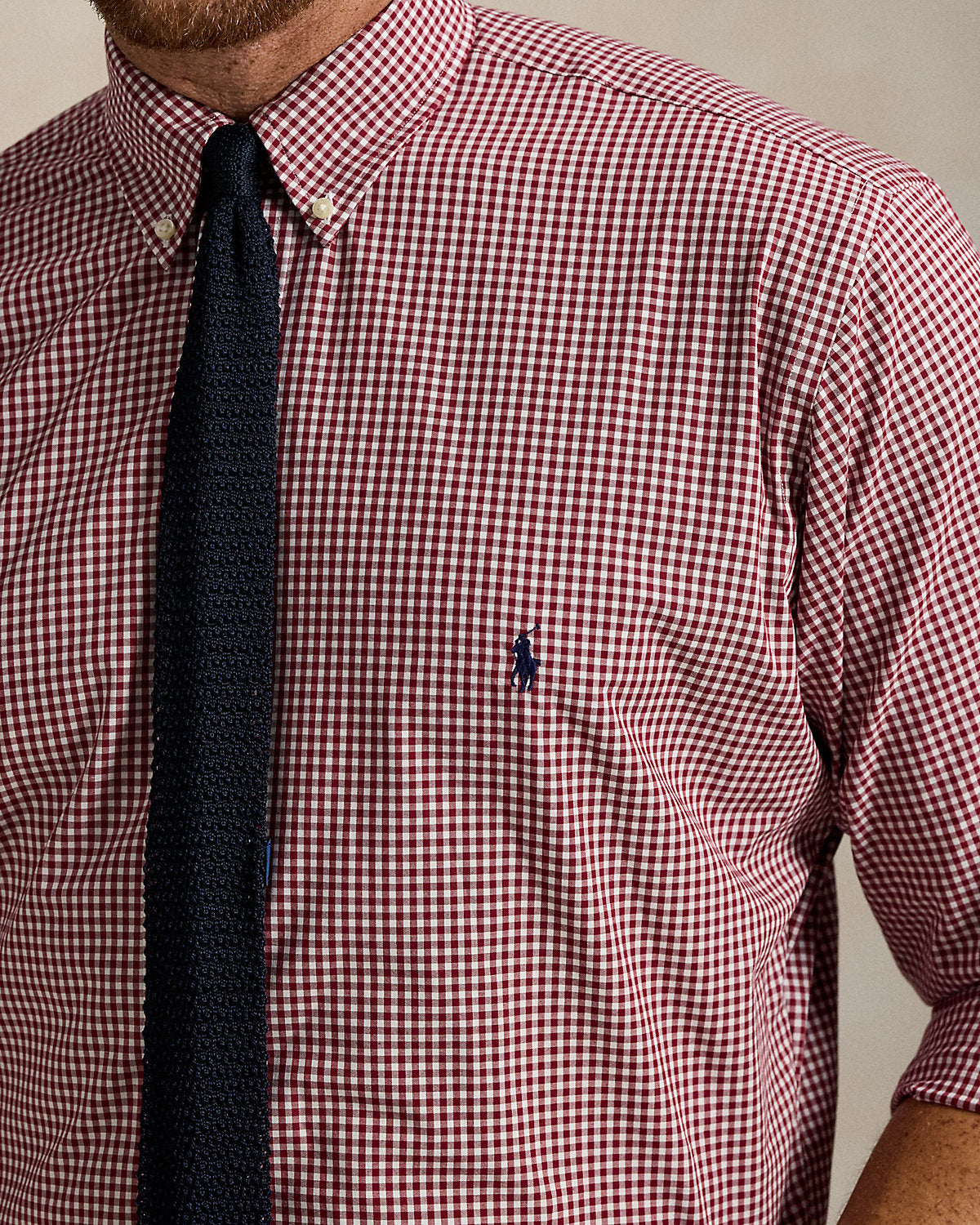 Gingham Stretch Poplin Shirt