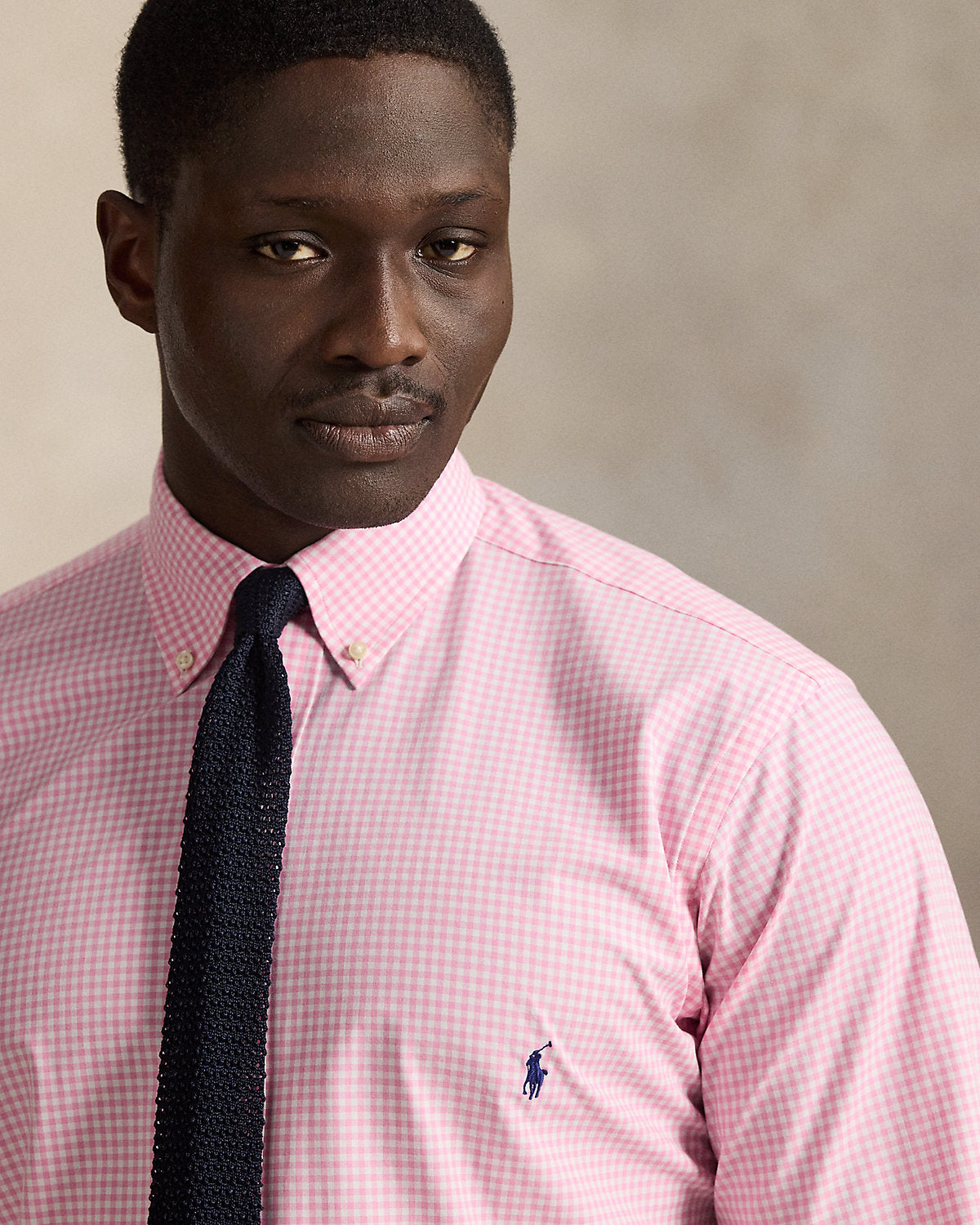 Gingham Stretch Poplin Shirt