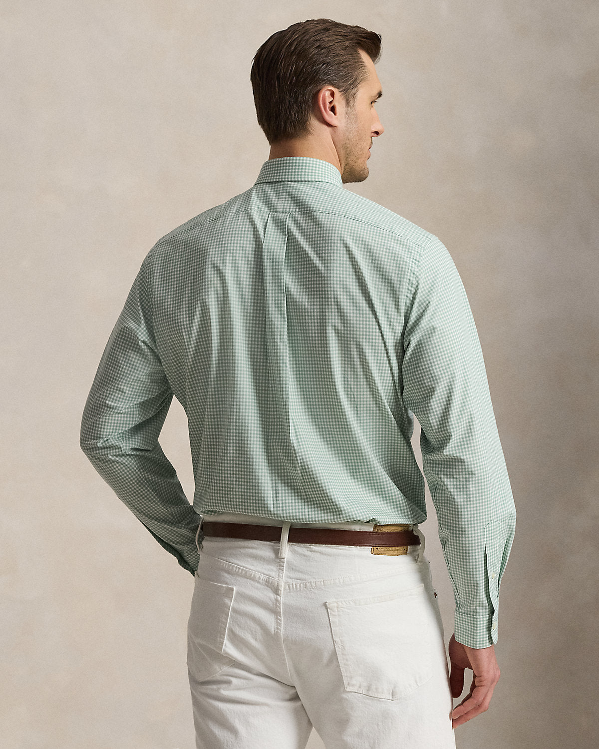 Gingham Stretch Poplin Shirt