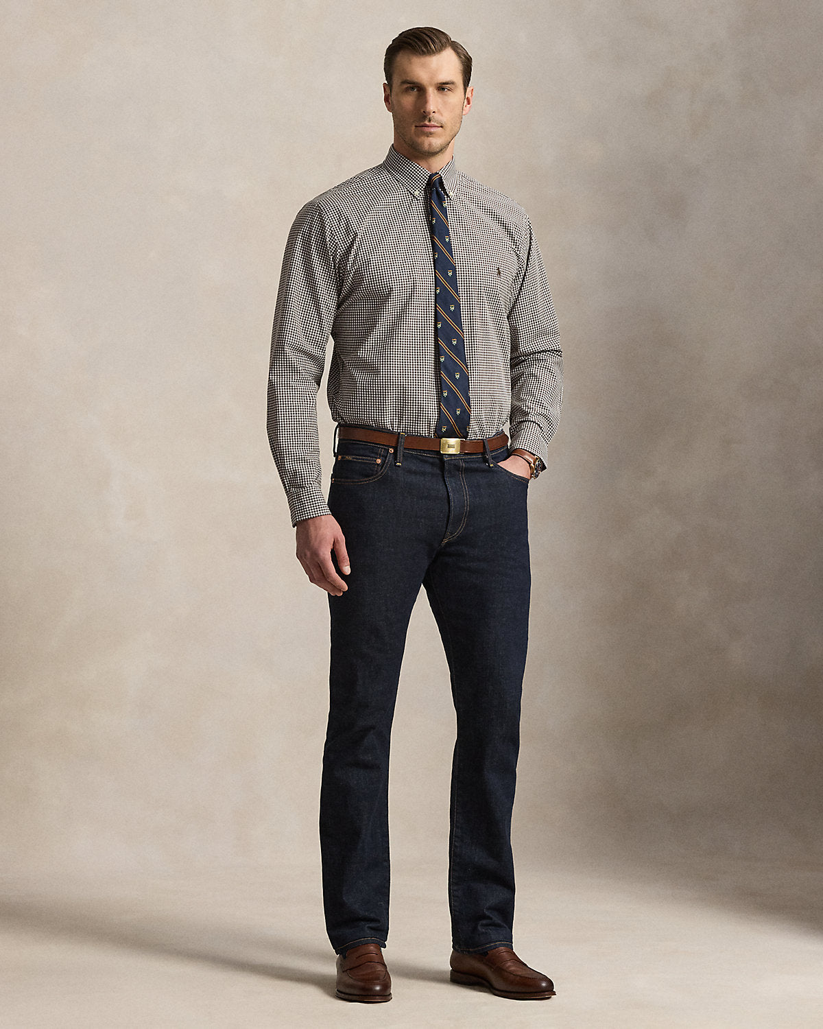 Gingham Stretch Poplin Shirt