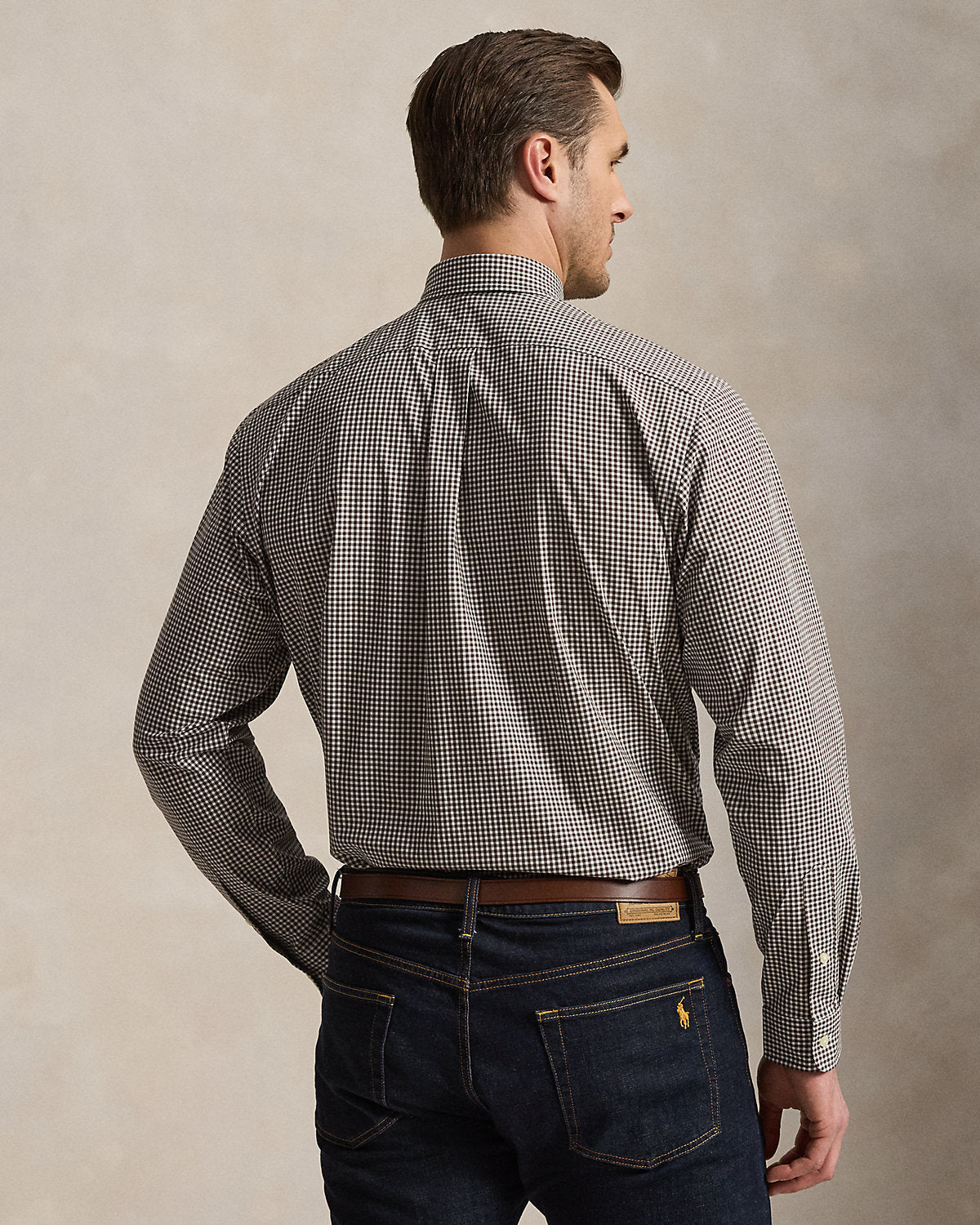 Gingham Stretch Poplin Shirt