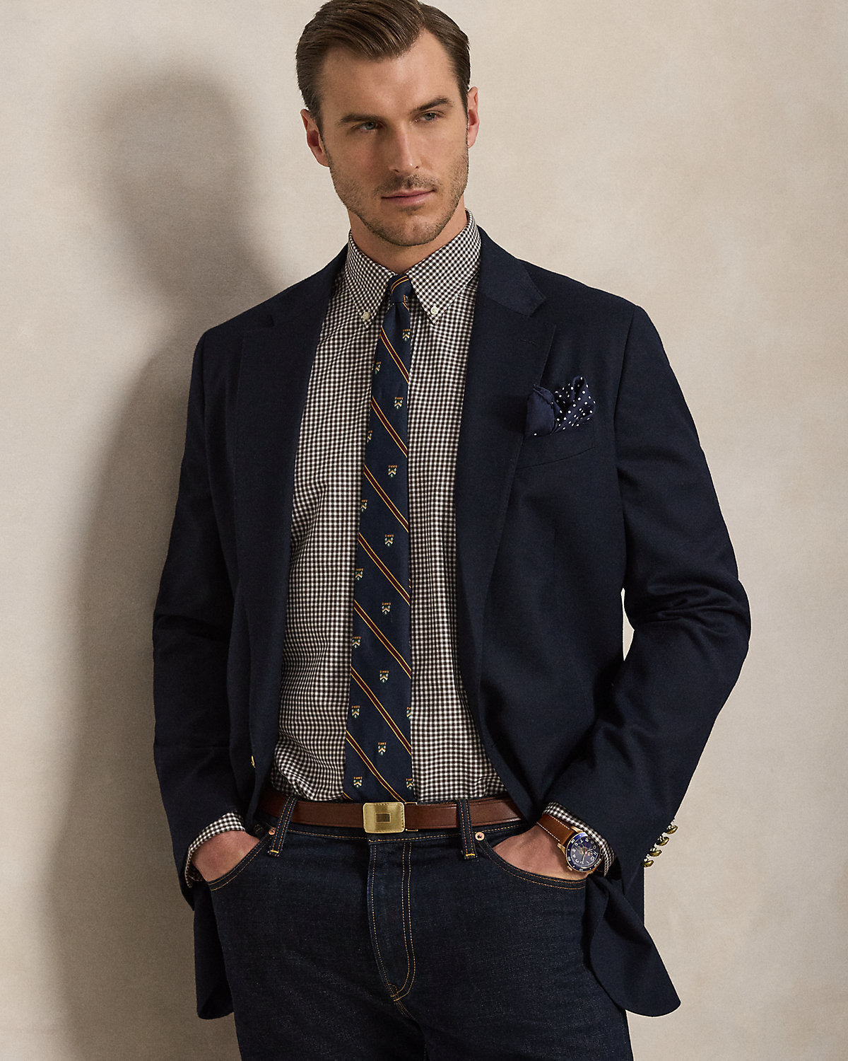 Gingham Stretch Poplin Shirt