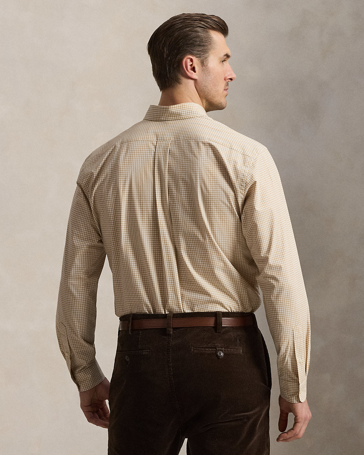 Gingham Stretch Poplin Shirt