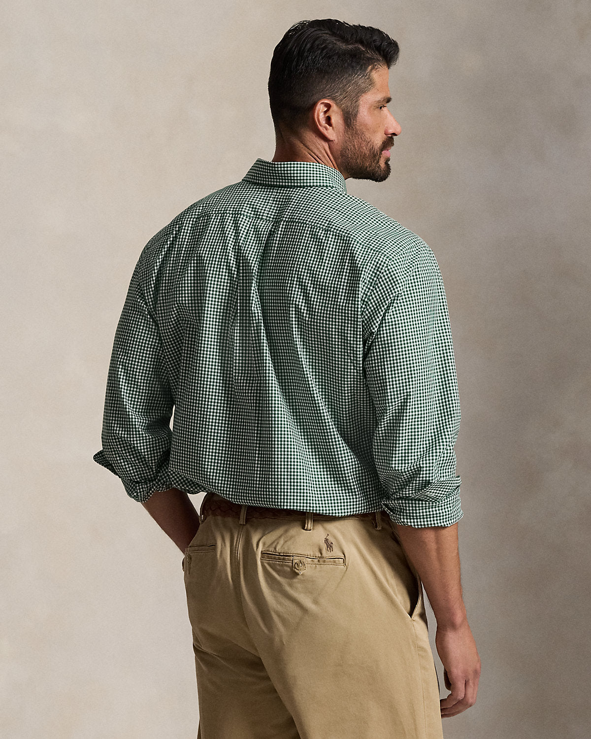 Gingham Stretch Poplin Shirt