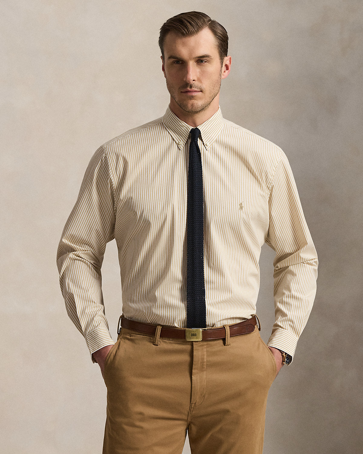Striped Stretch Poplin Shirt