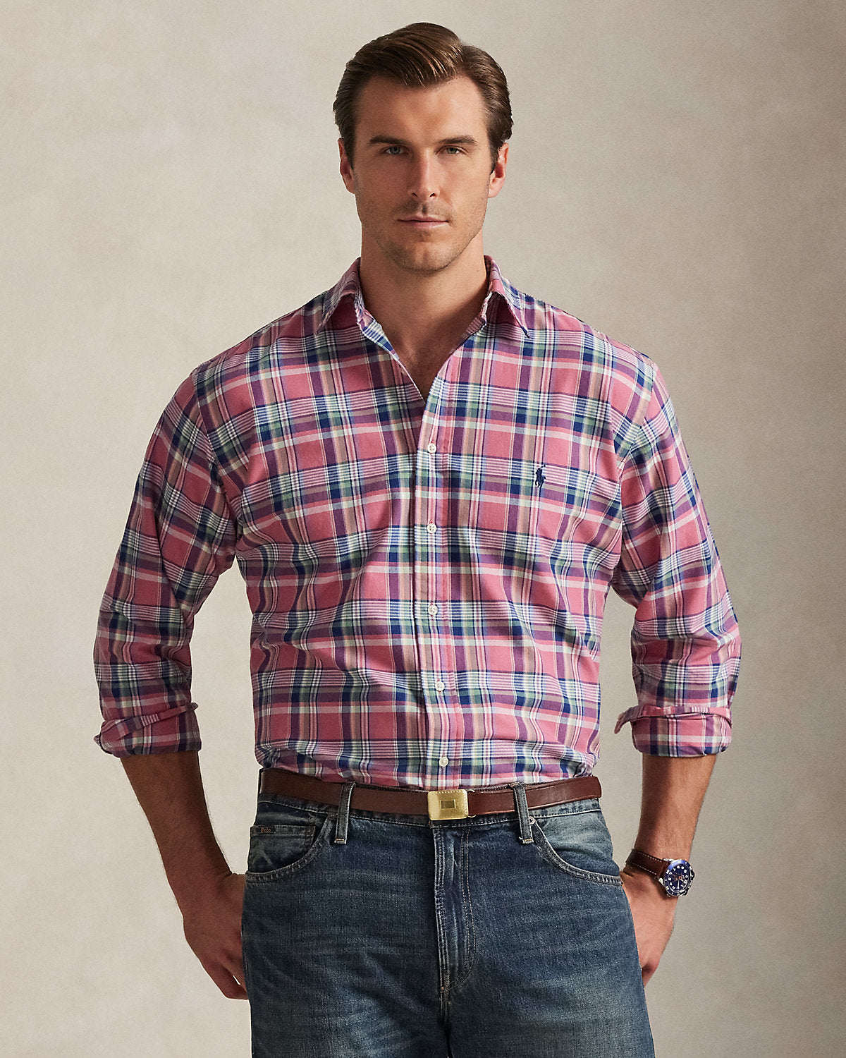Plaid Oxford Shirt