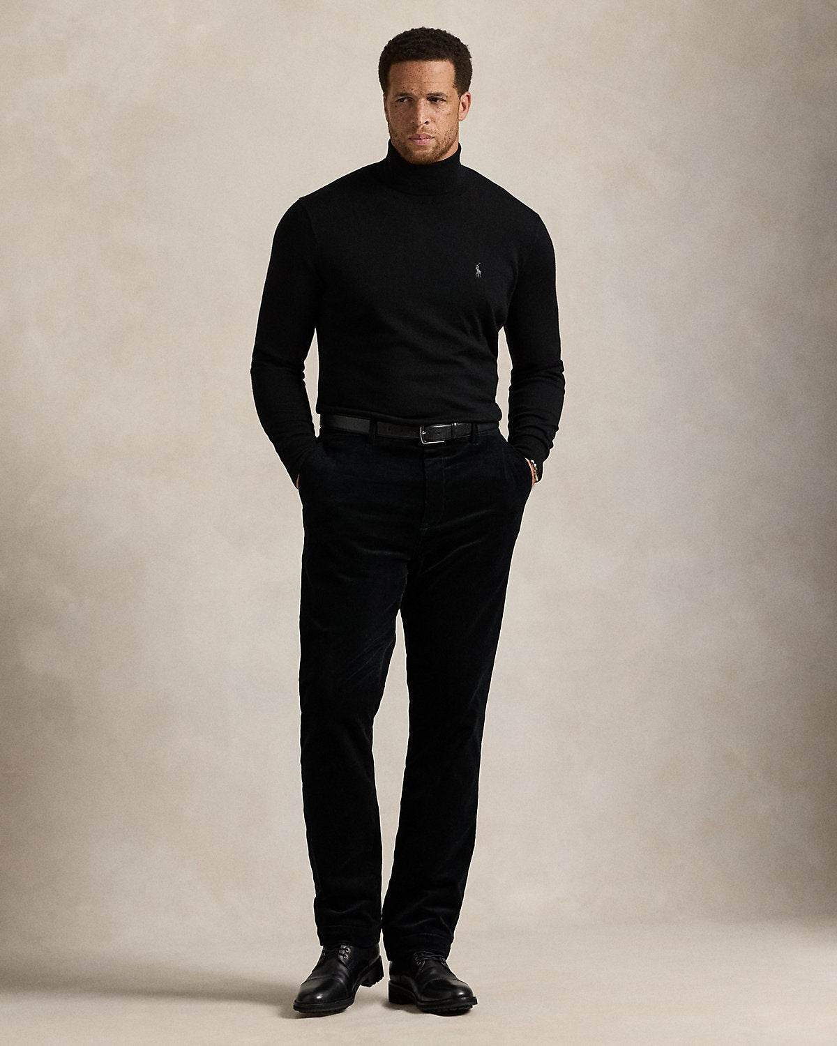 Washable Wool Turtleneck Sweater