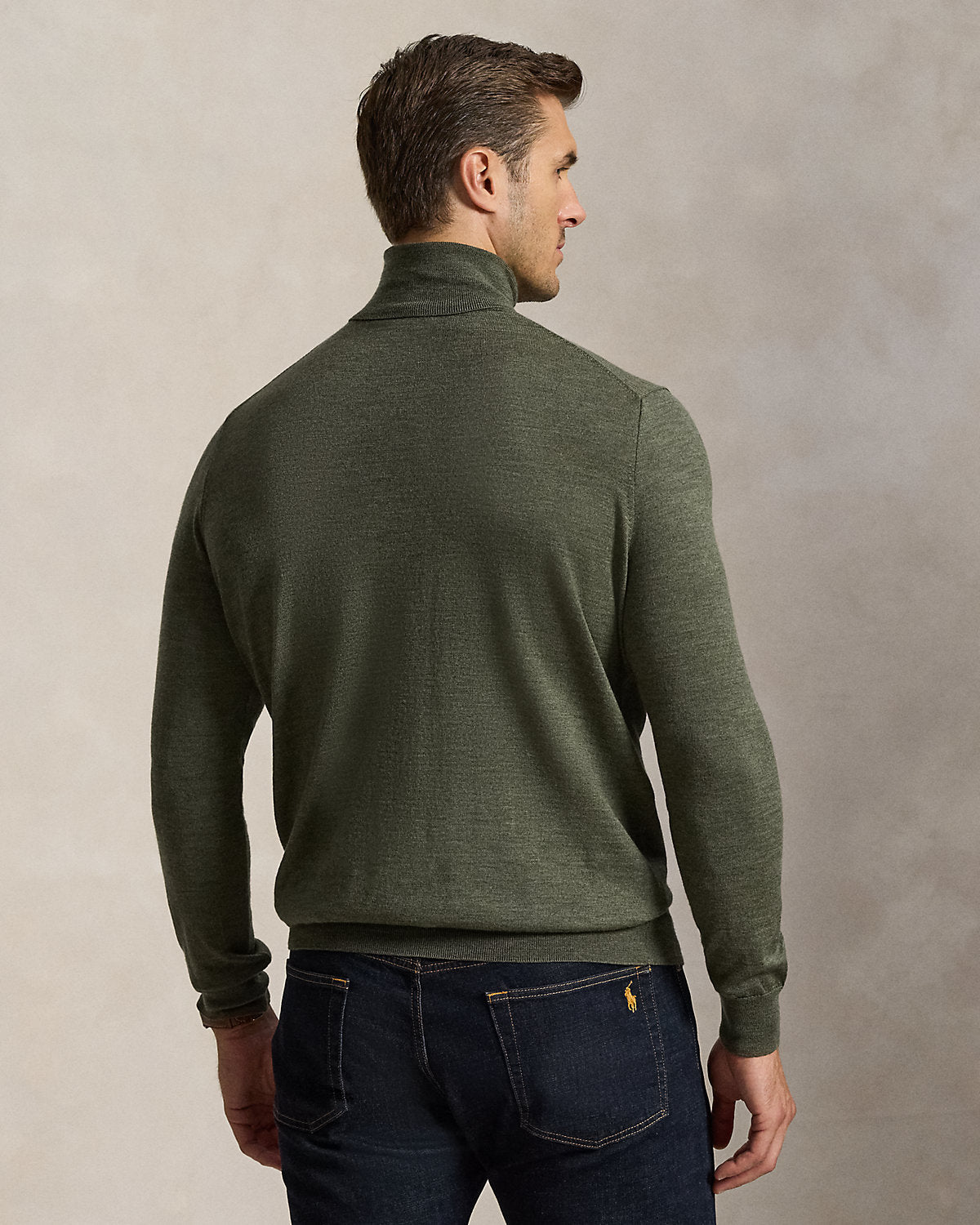 Washable Wool Turtleneck Sweater