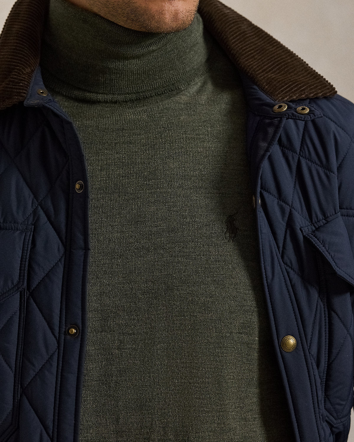 Washable Wool Turtleneck Sweater