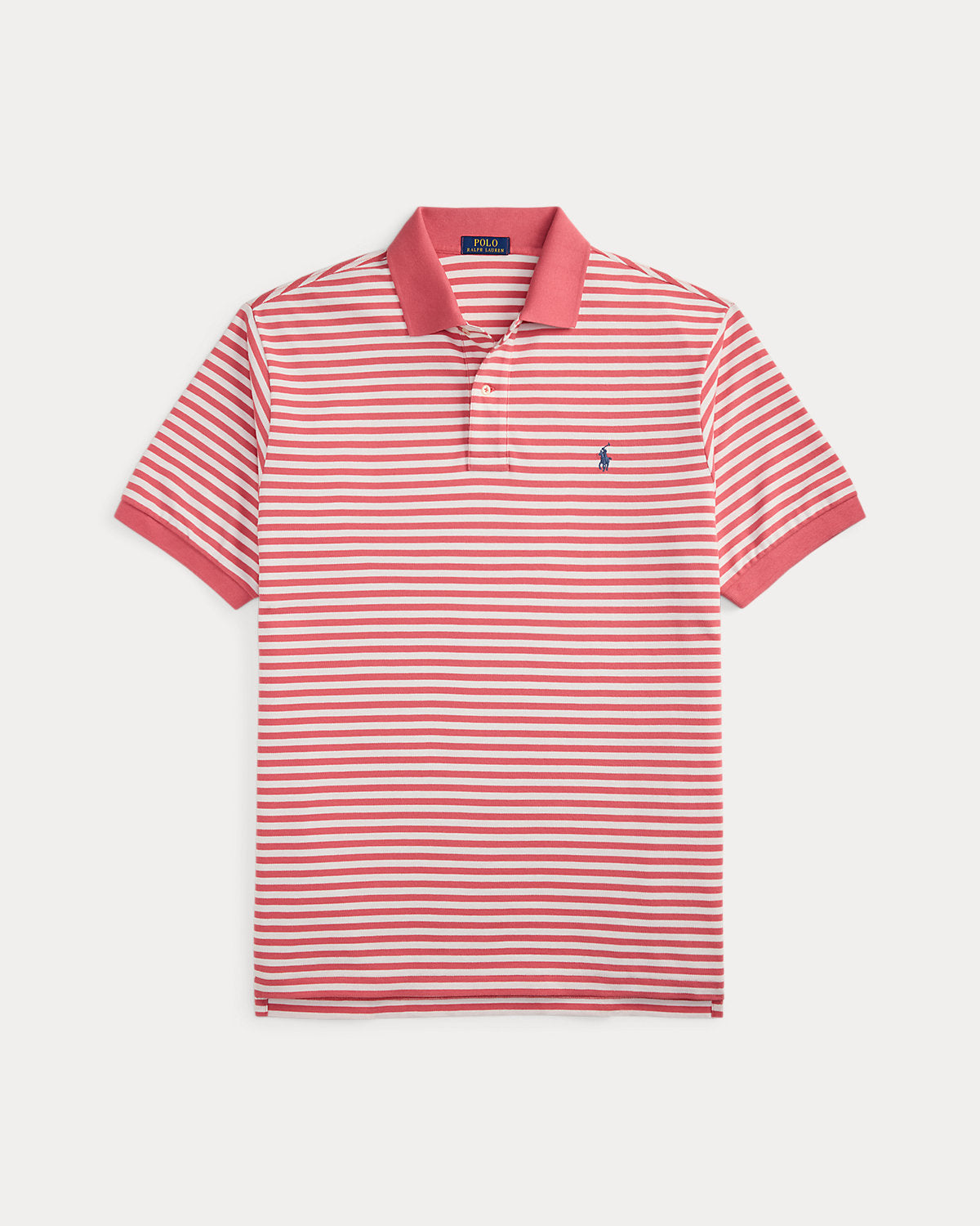 Striped Mesh Polo Shirt