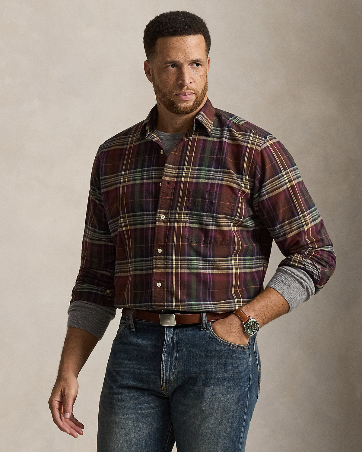 Plaid Oxford Shirt