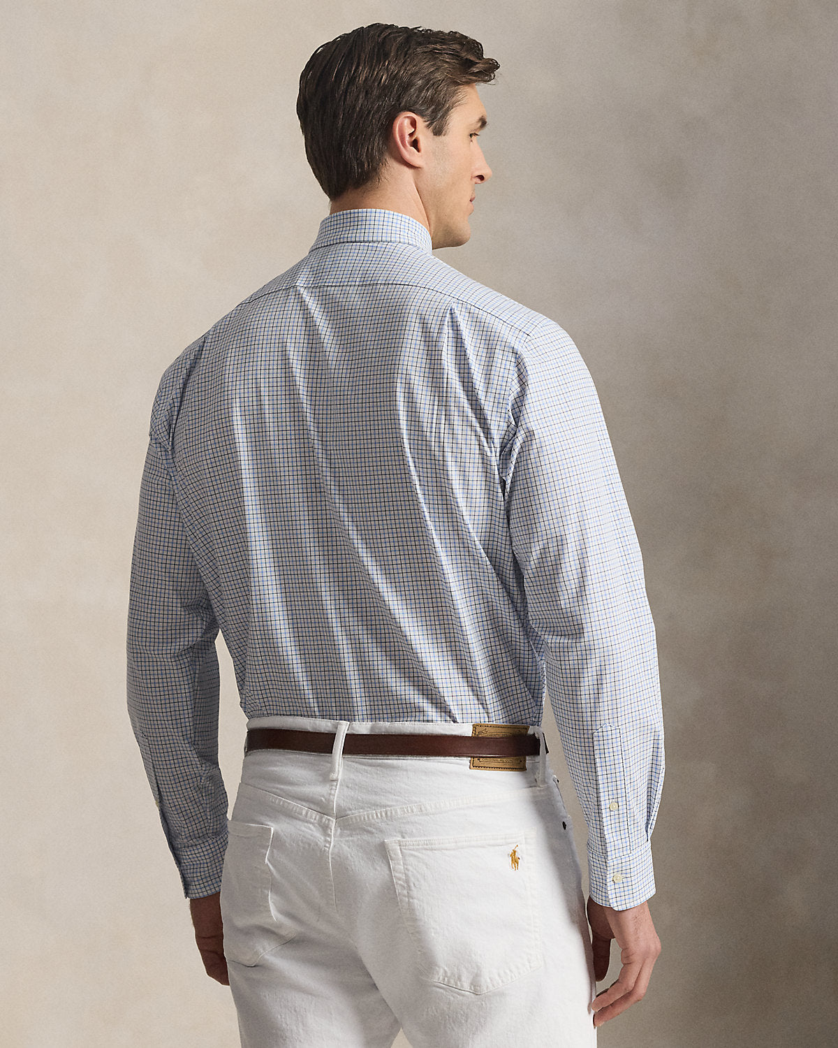 Plaid Stretch Poplin Shirt