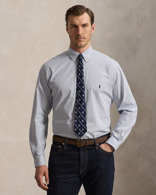 Checked Stretch Poplin Shirt