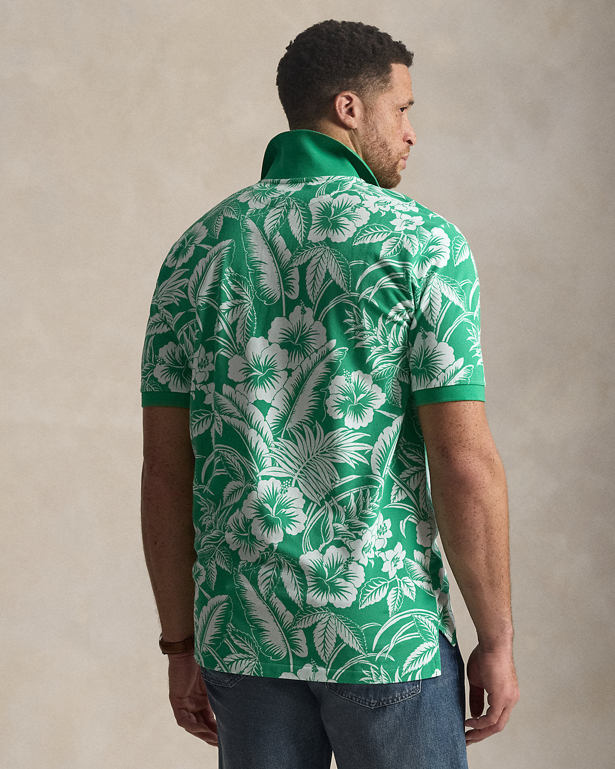 Tropical Mesh Polo Shirt