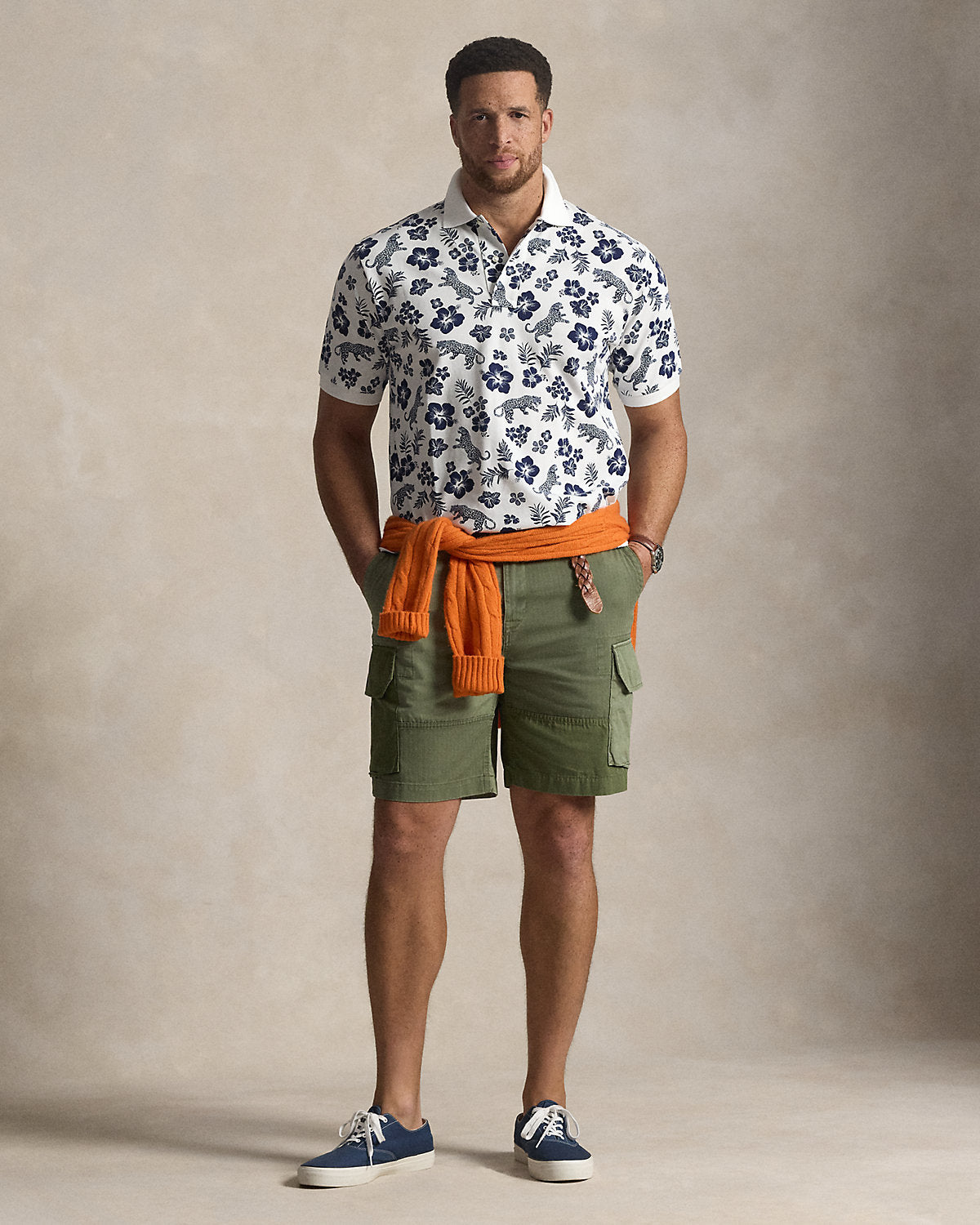 Tropical Mesh Polo Shirt