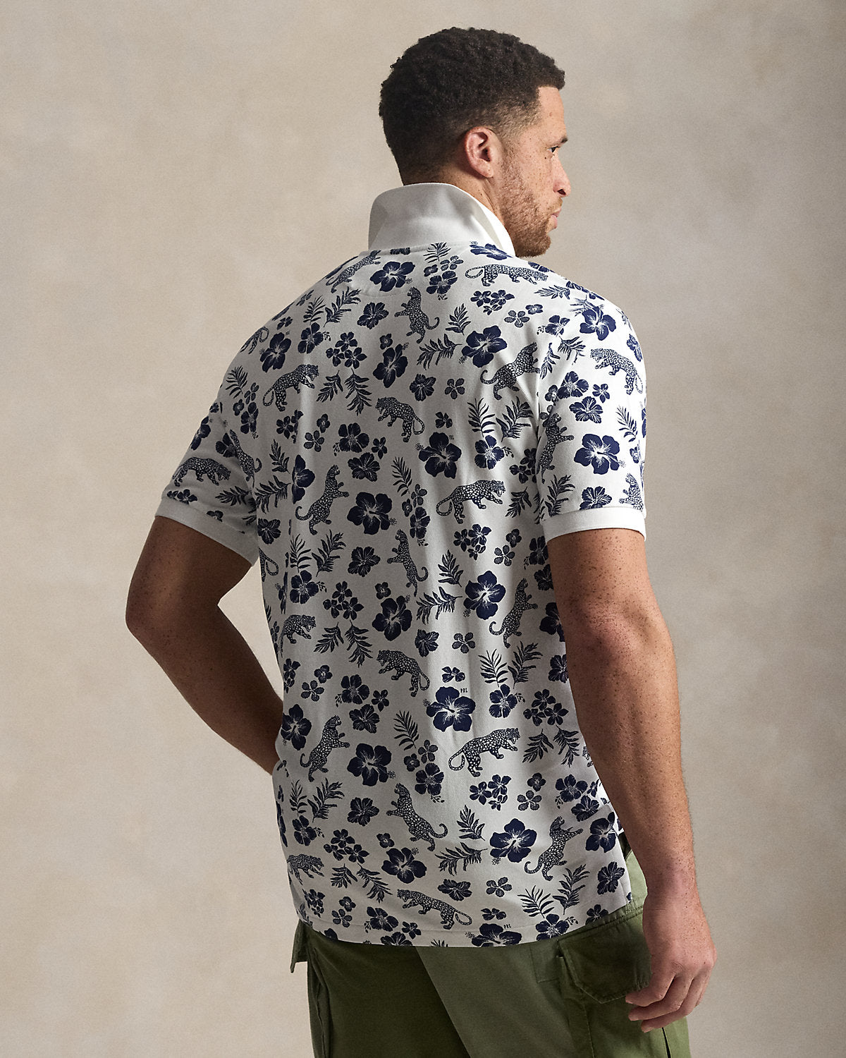 Tropical Mesh Polo Shirt