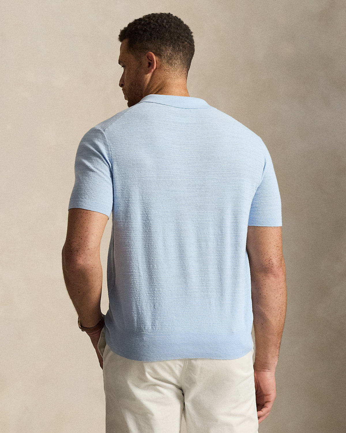 Textured Cotton-Linen Sweater