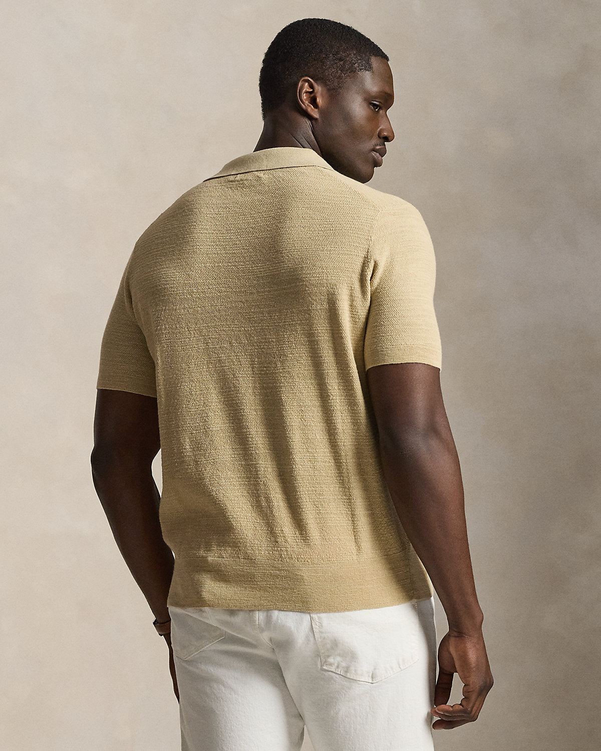 Textured Cotton-Linen Sweater