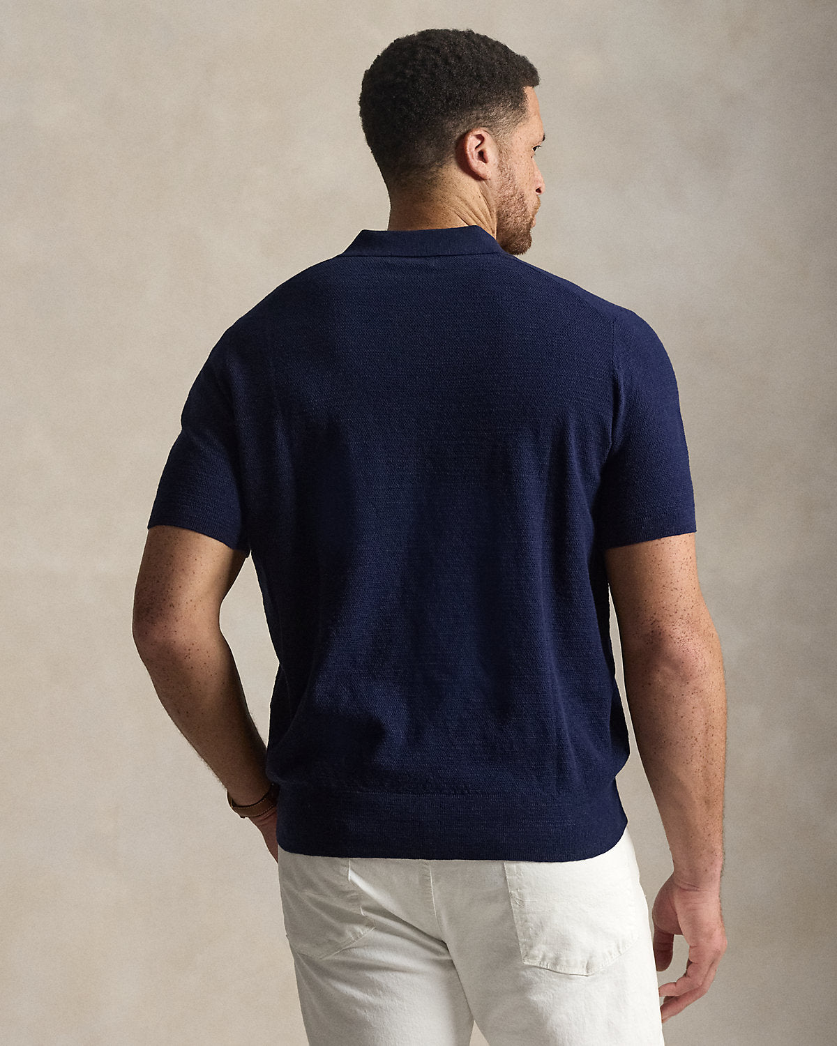 Textured Cotton-Linen Sweater