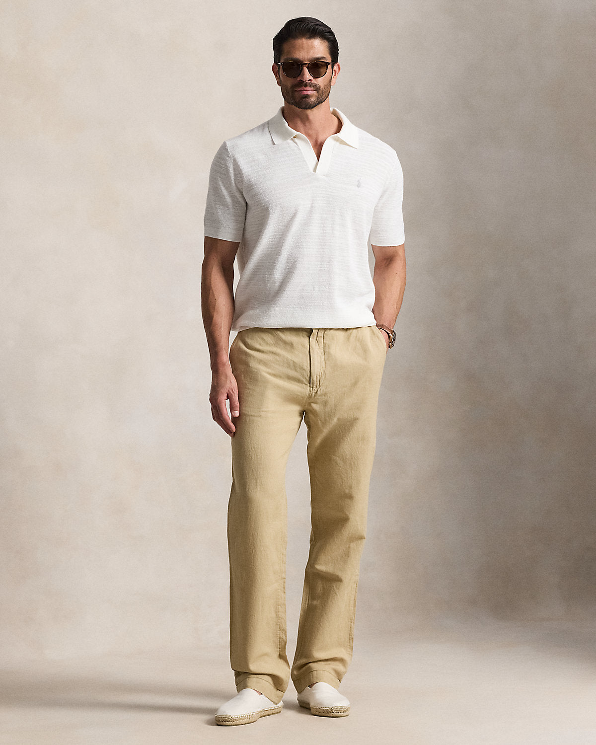 Textured Cotton-Linen Sweater