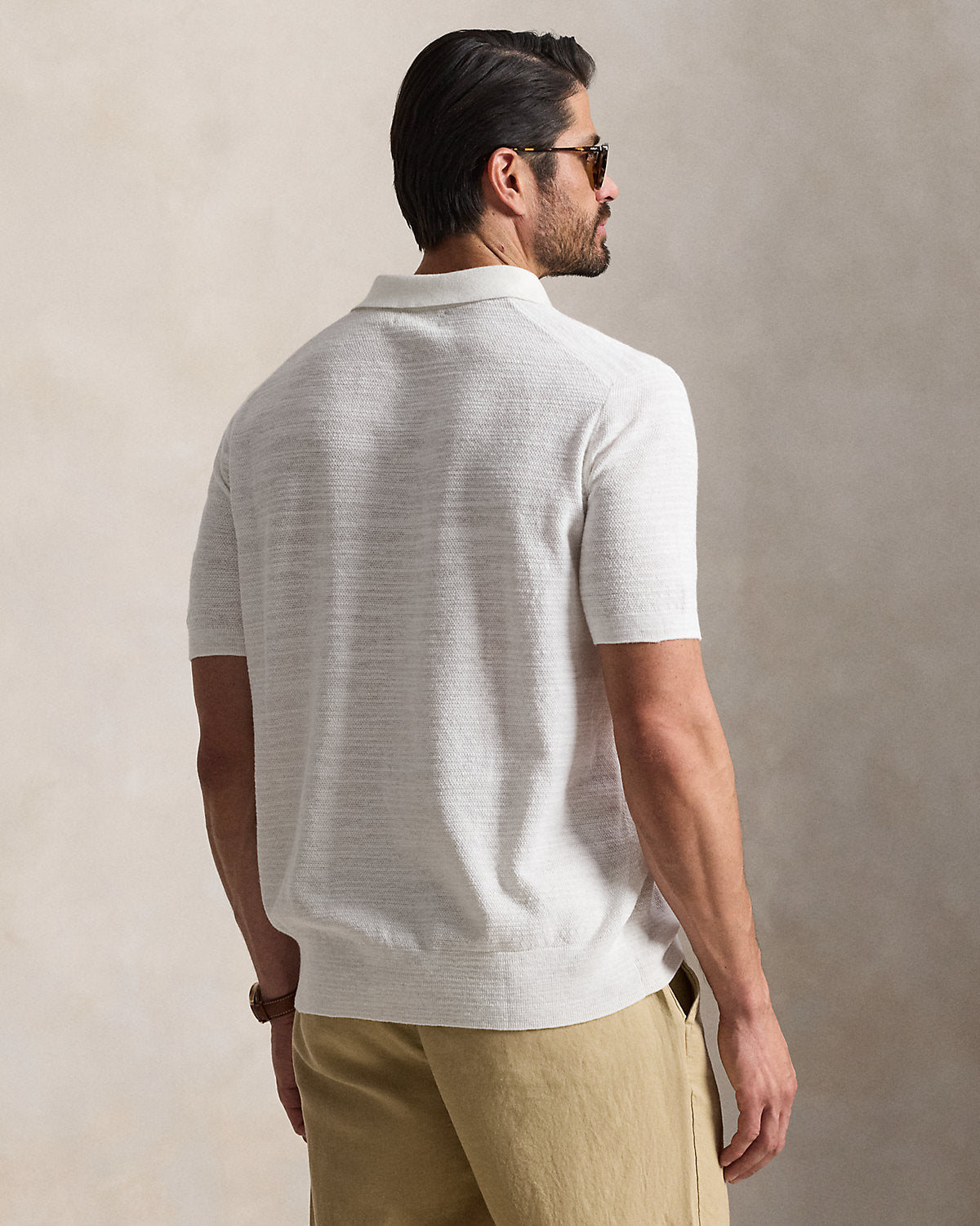 Textured Cotton-Linen Sweater