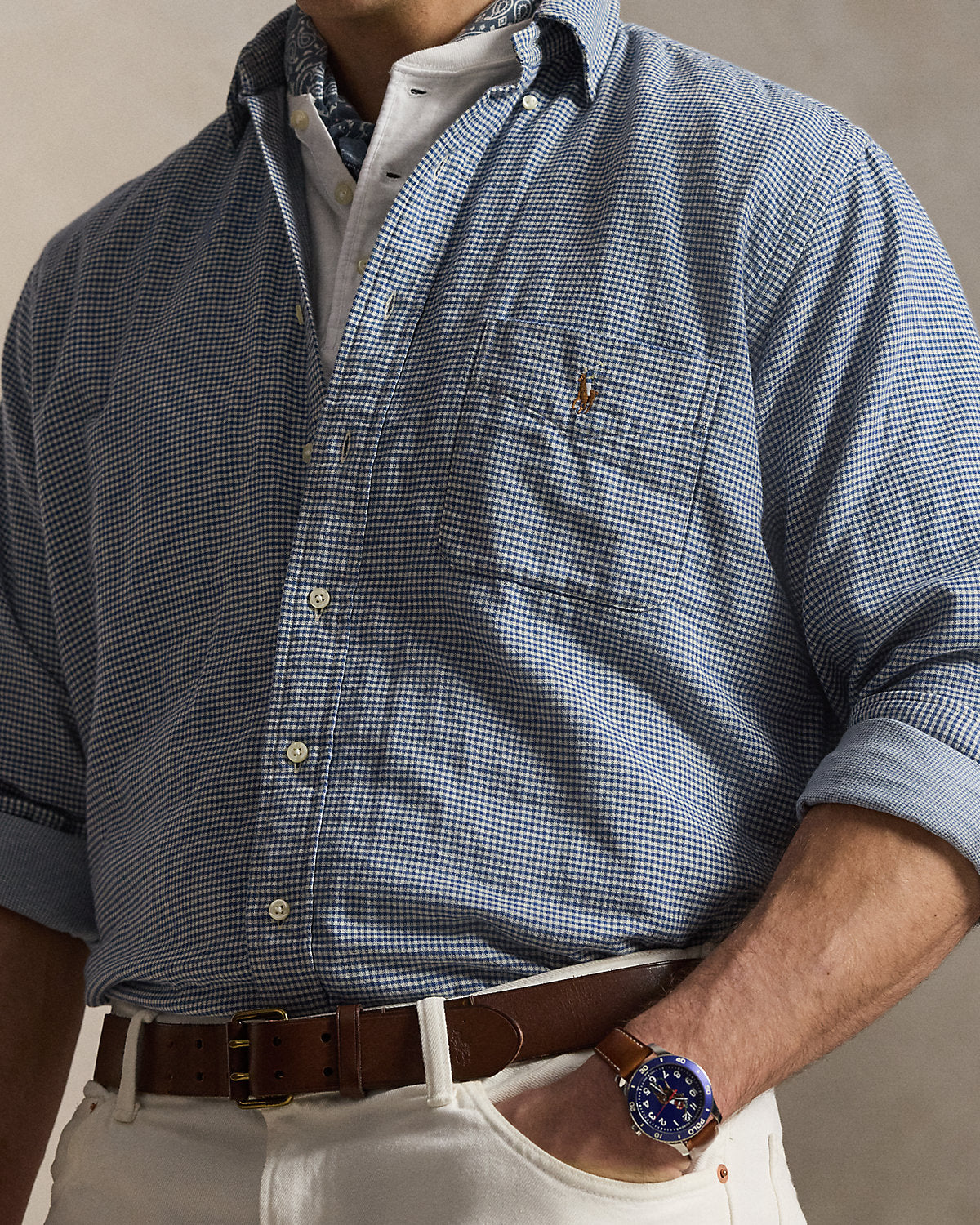 Plaid Double-Faced Oxford Shirt