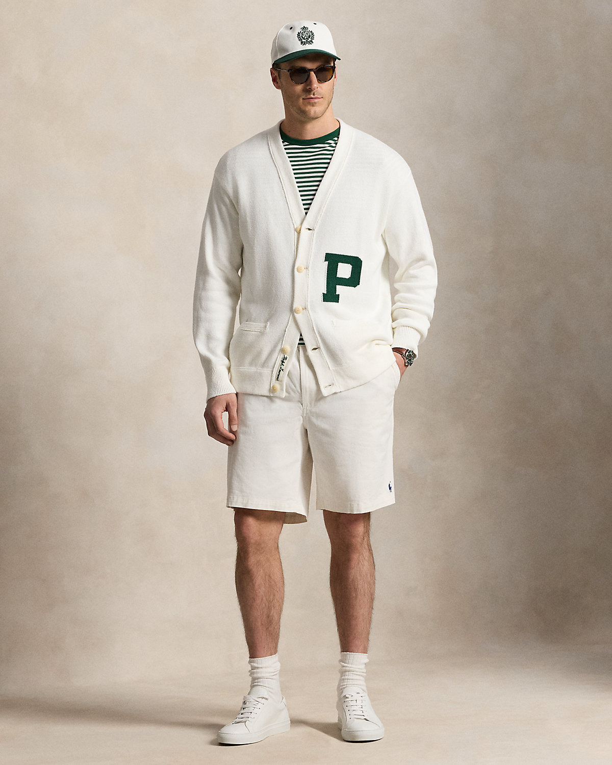 Cotton Letter Cardigan