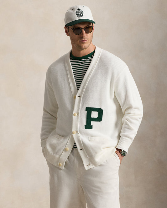 Cotton Letter Cardigan