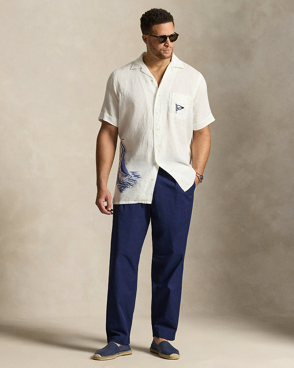 Nautical Linen Camp Shirt