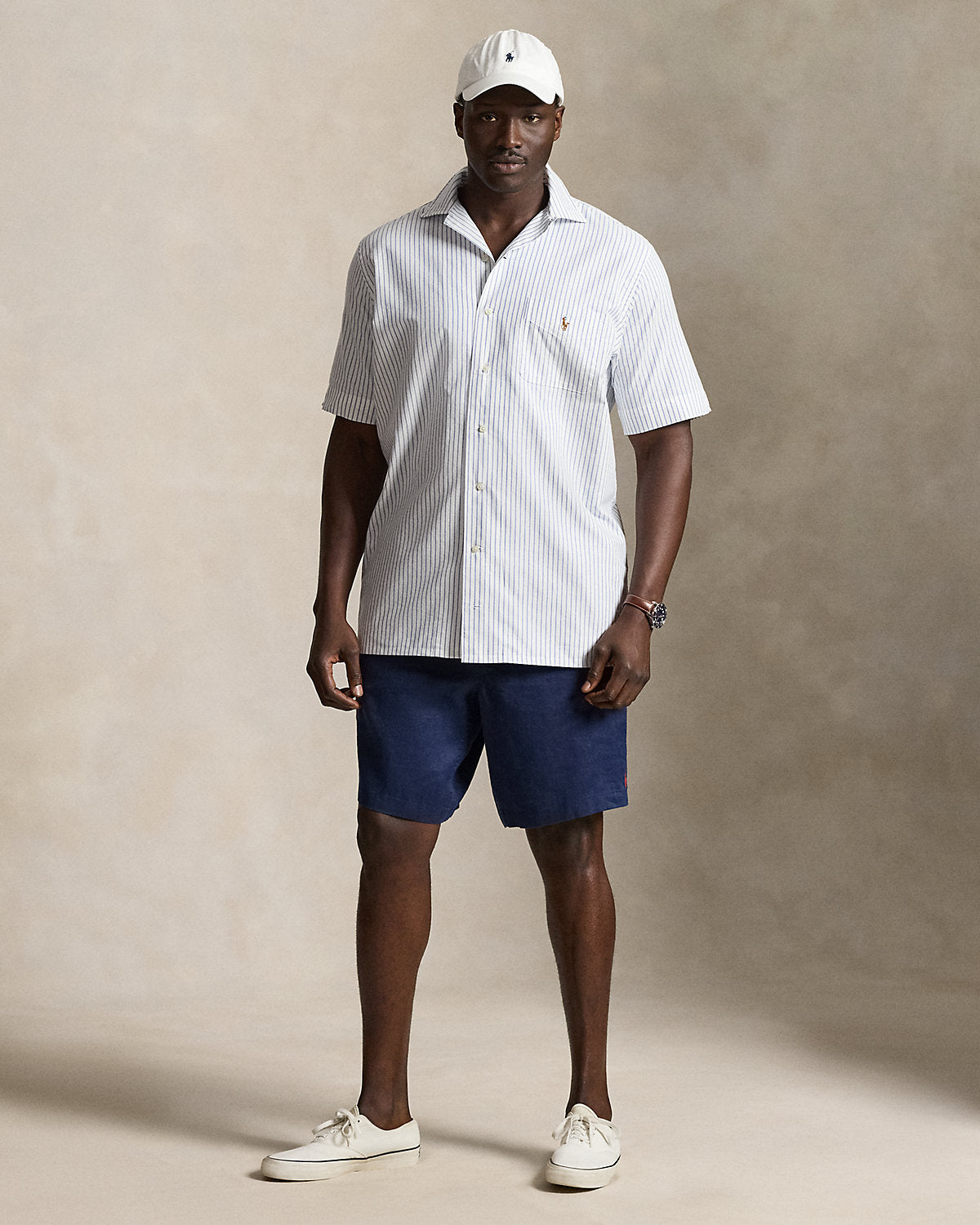 Striped Oxford Camp Shirt