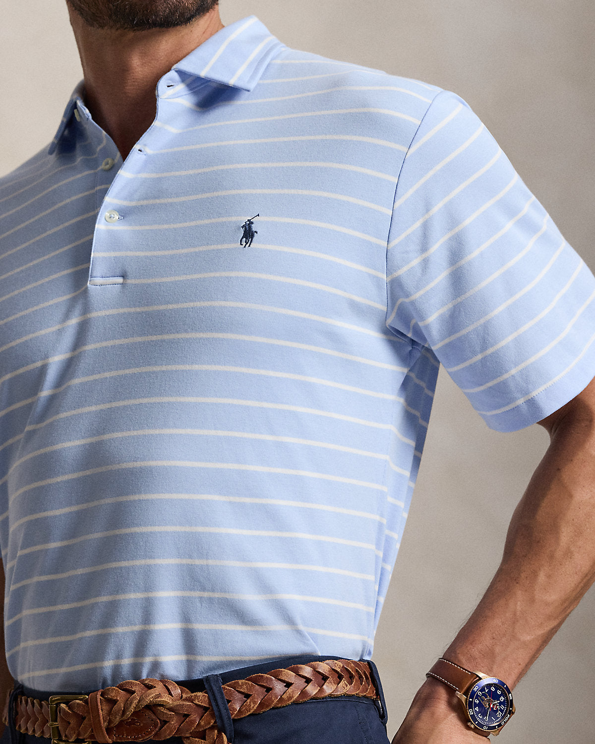 Striped Soft Cotton Polo Shirt