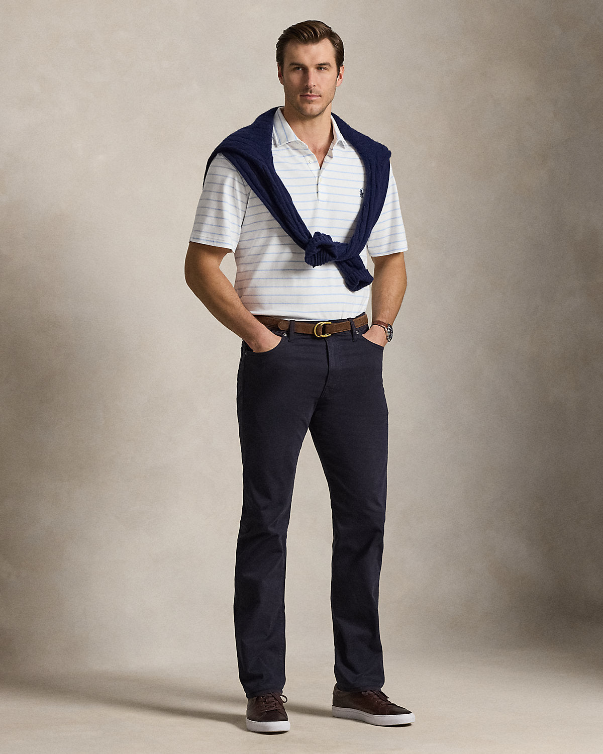 Striped Soft Cotton Polo Shirt