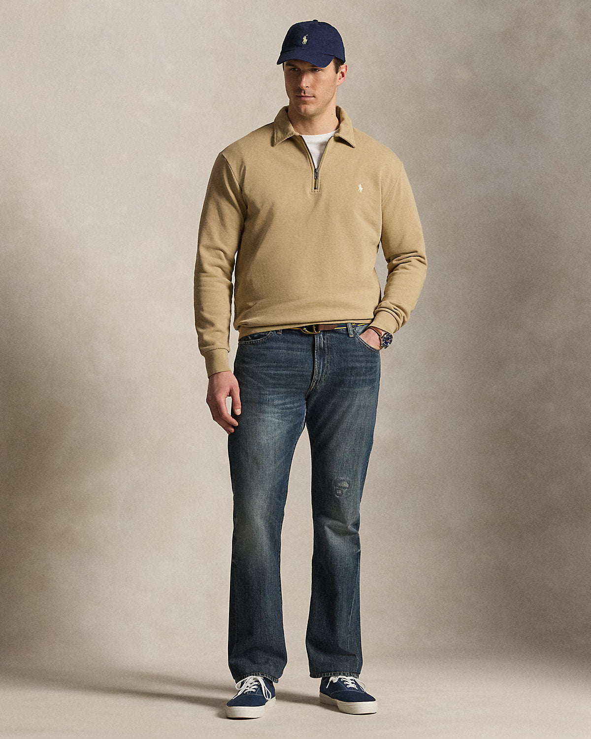 Loopback Fleece Quarter-Zip Sweatshirt