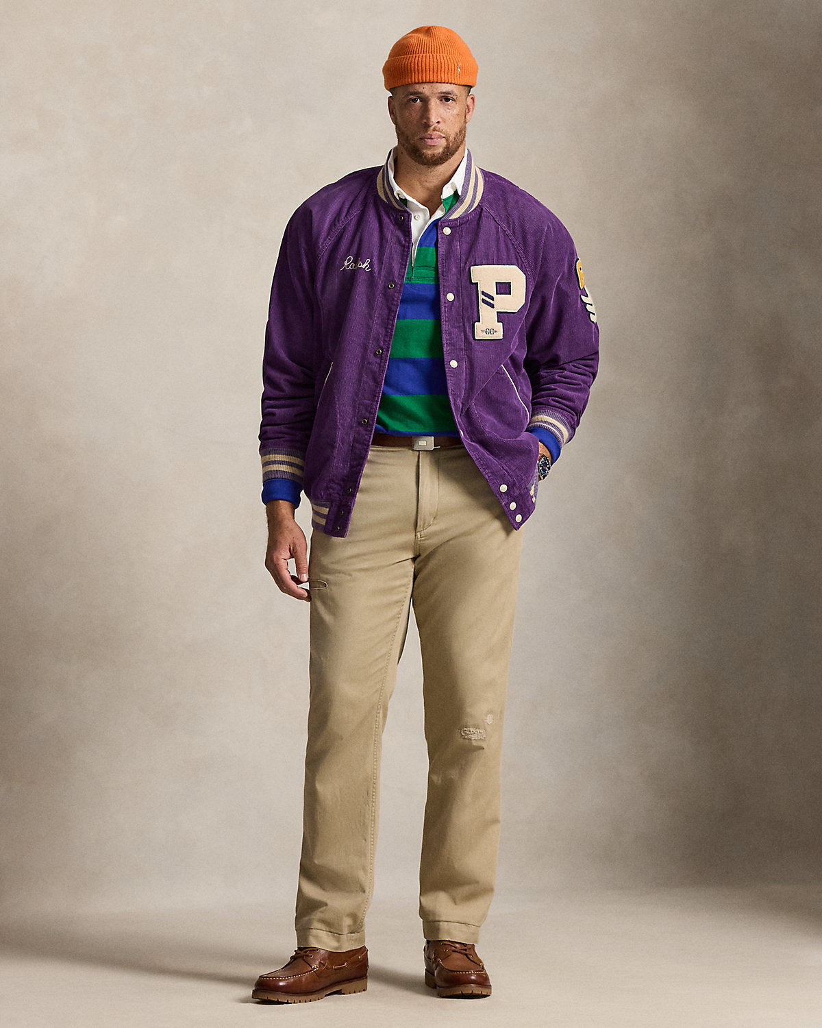 Corduroy Letter Jacket