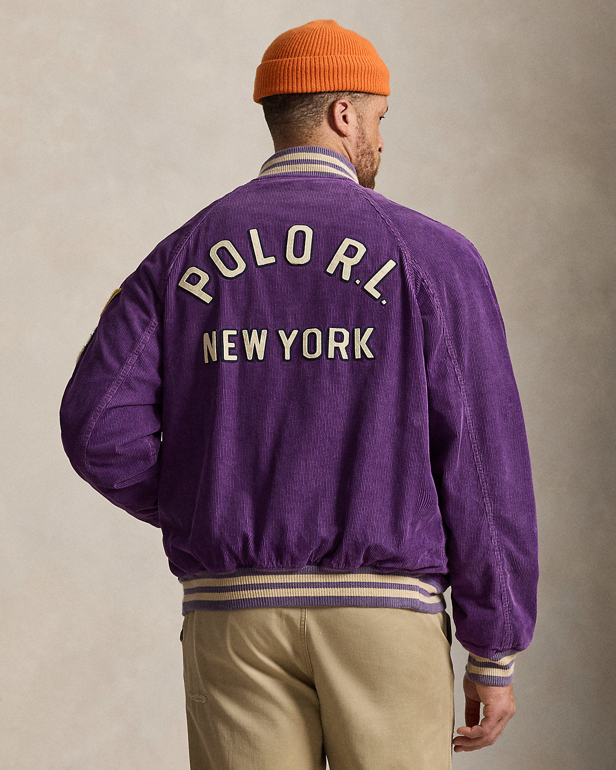 Corduroy Letter Jacket