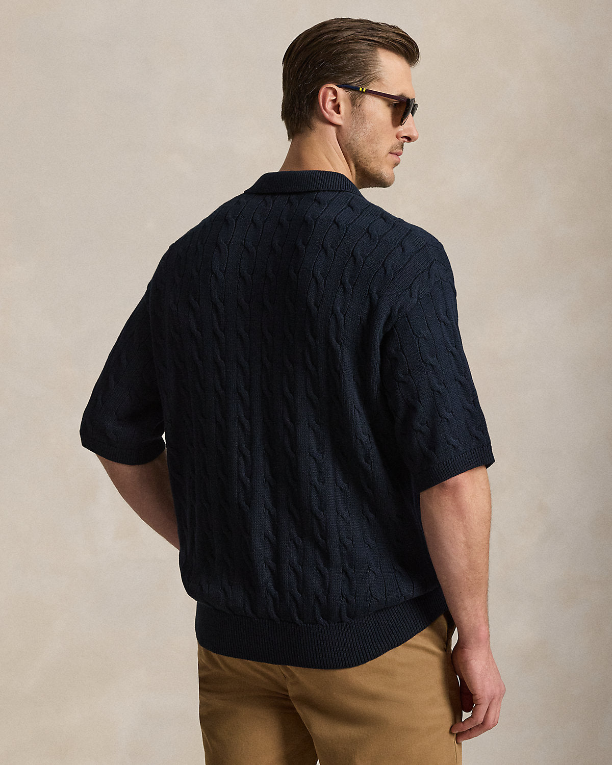 Relaxed Fit Cable-Knit Cotton Sweater