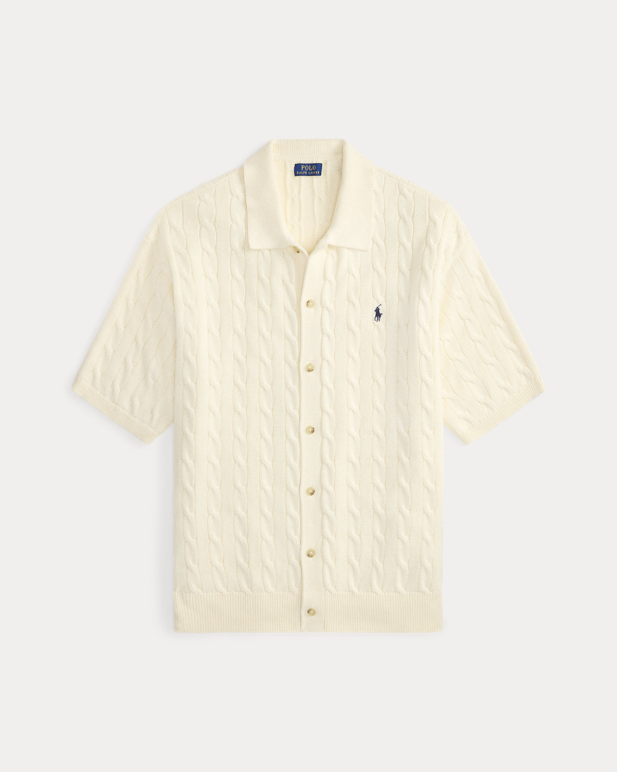 Relaxed Fit Cable-Knit Cotton Sweater
