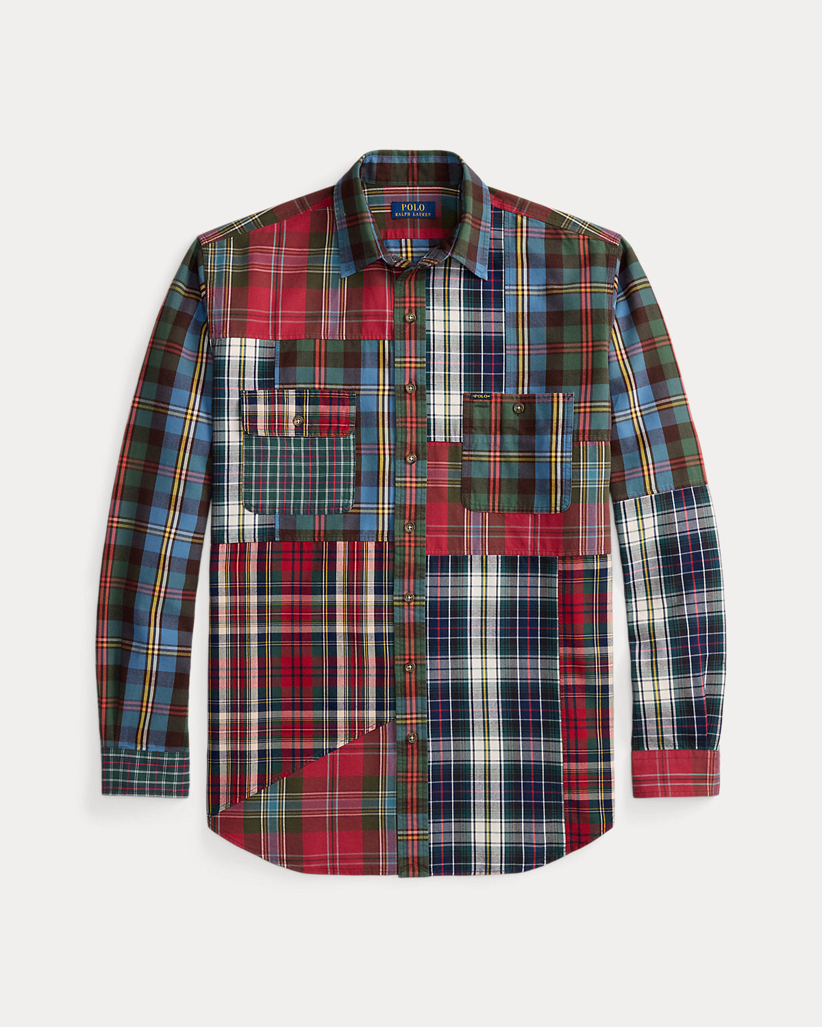 Patchwork Plaid Oxford Workshirt