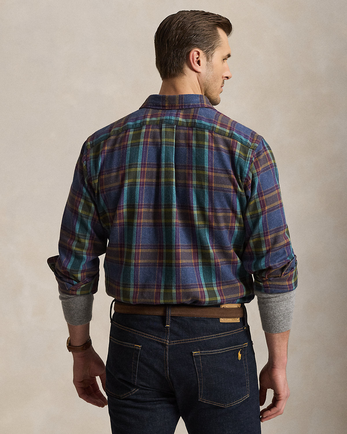 Plaid Brushed Flannel Shirt