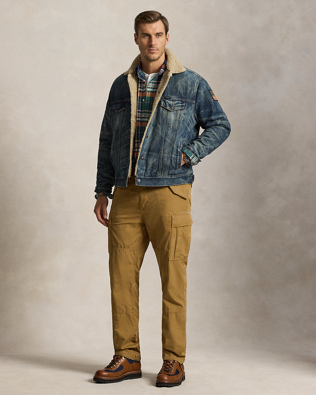 Fleece-Lined Denim Trucker Jacket
