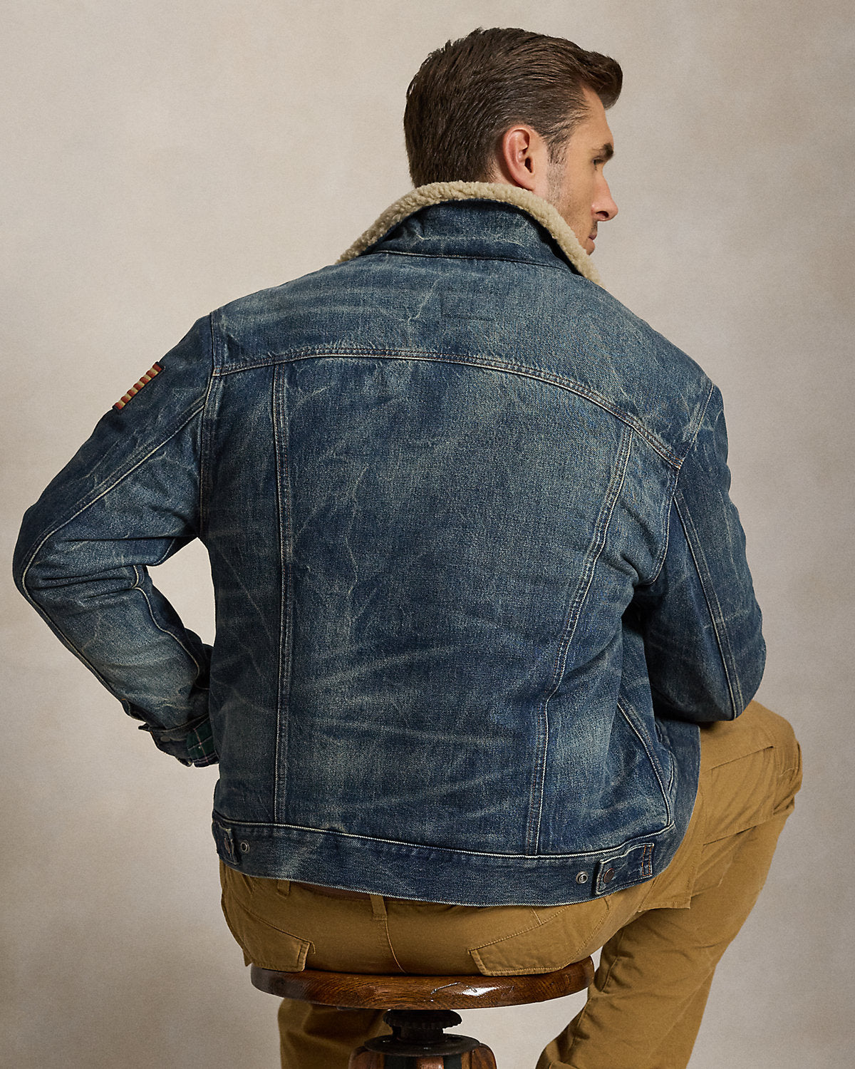 Fleece-Lined Denim Trucker Jacket