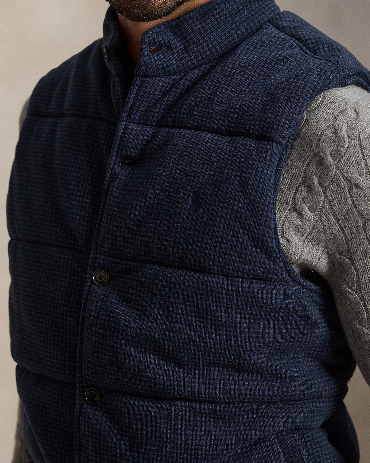 Houndstooth Estate-Rib Vest