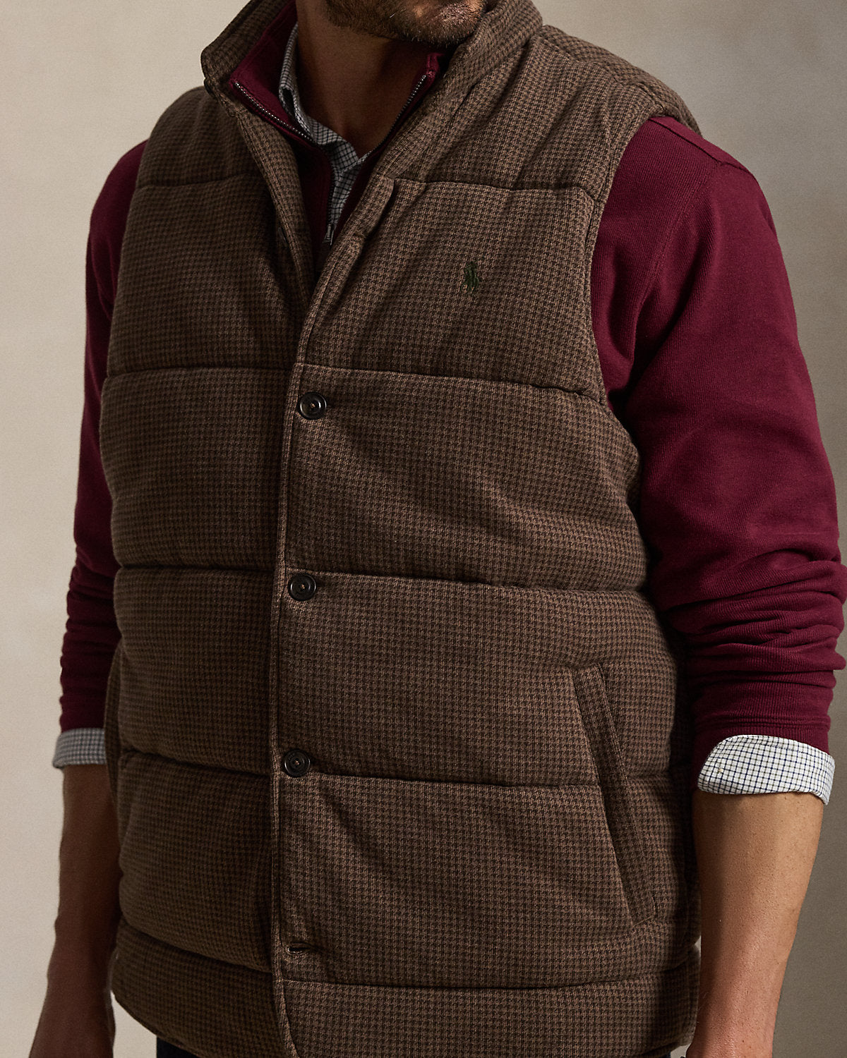 Houndstooth Estate-Rib Vest