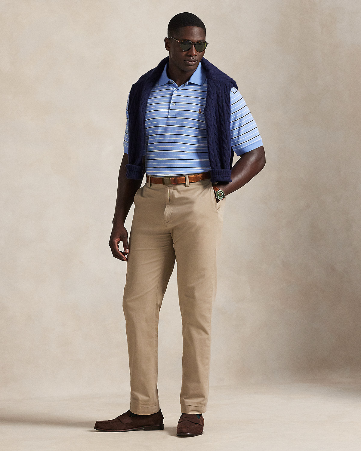 Striped Soft Cotton Polo Shirt